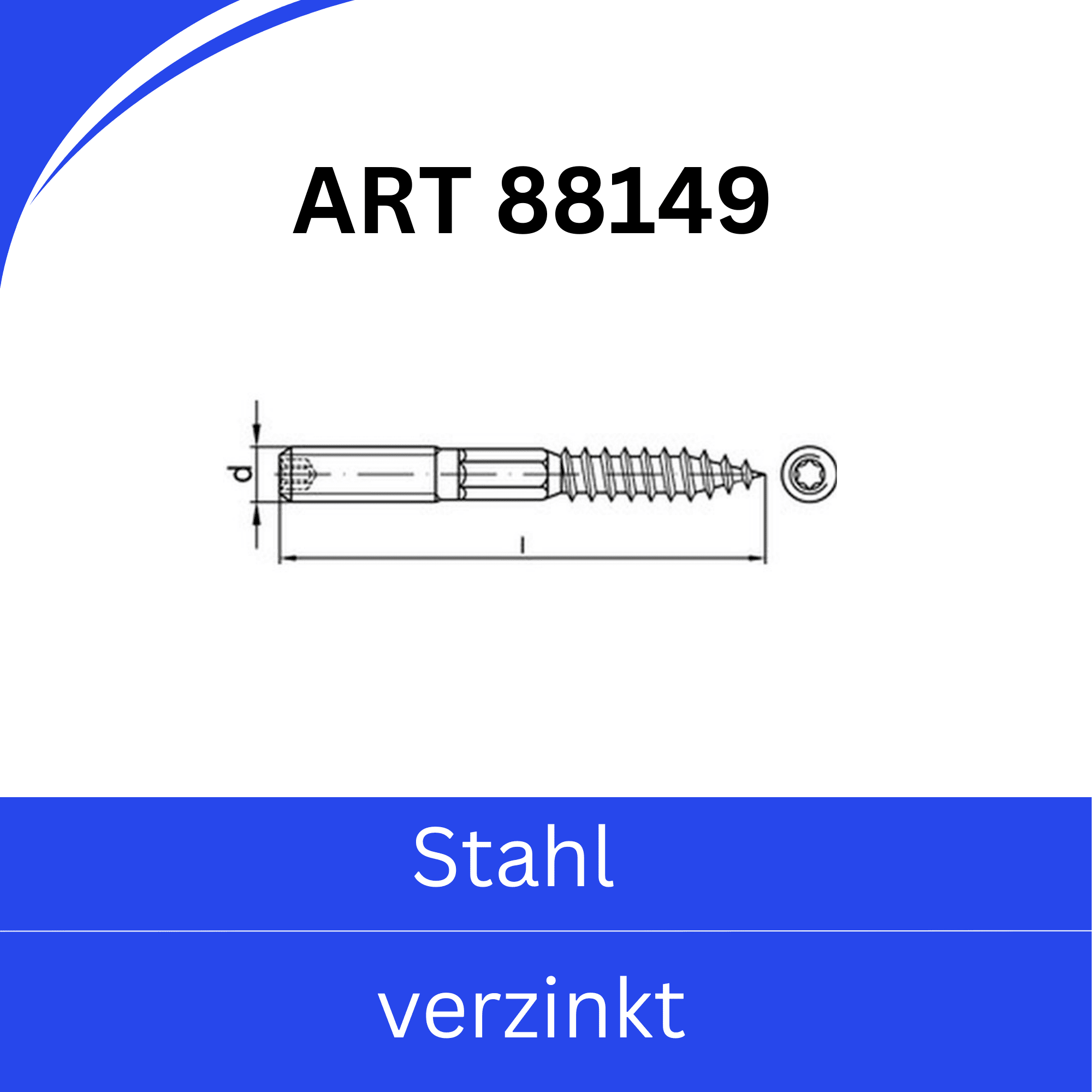Bild für Kategorie  ➤ Kategorie: Stockschrauben (Stahl verzinkt)
